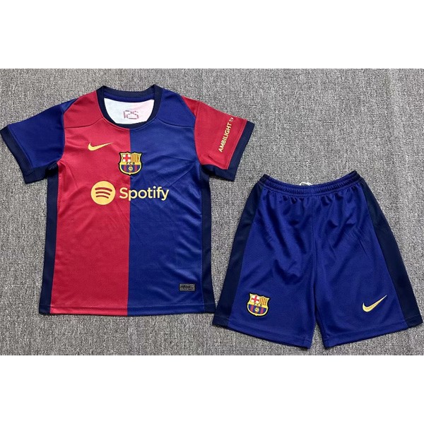 Trikot Barcelona Heim All Sponsors Kinder 2024-25